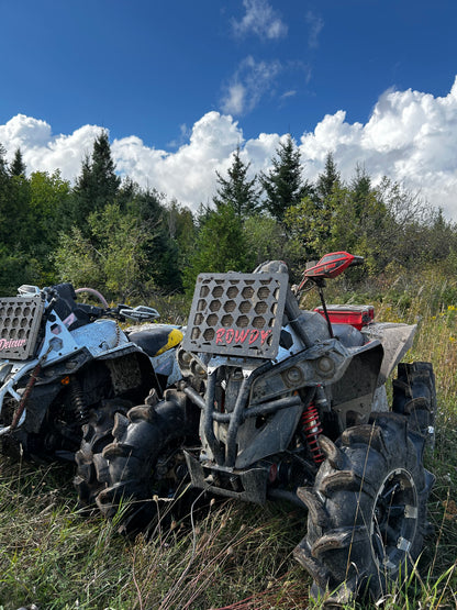 Can-Am Renegade rad relocation kit, full aluminum construction with steel rad cover — photo 4