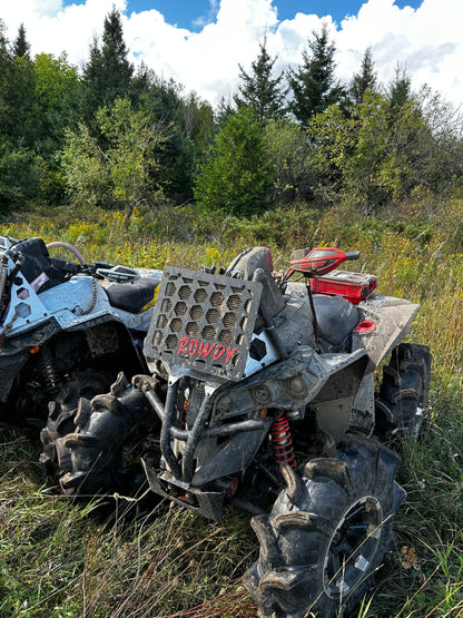 Can-Am Renegade rad relocation kit, full aluminum construction with steel rad cover — photo 3